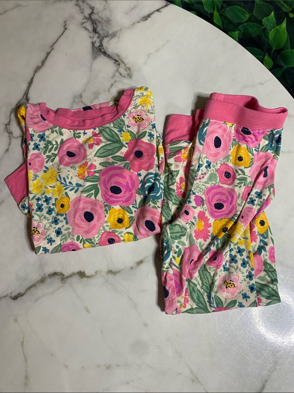 Little Sleepies Kids Pink Floral Pajama Set